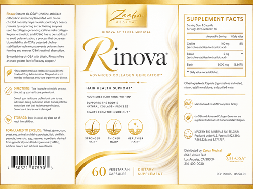Rinova For Hair, Skin & Nails (Clinical Applications )